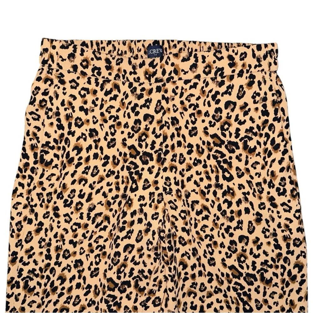 J.Crew Leopard Print Jamie Pant Women’s 4 Camel Brown Black Animal Print AW373